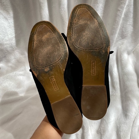 Steve Madden Adee black suede fringe mules size 7.5 - Picture 3 of 9